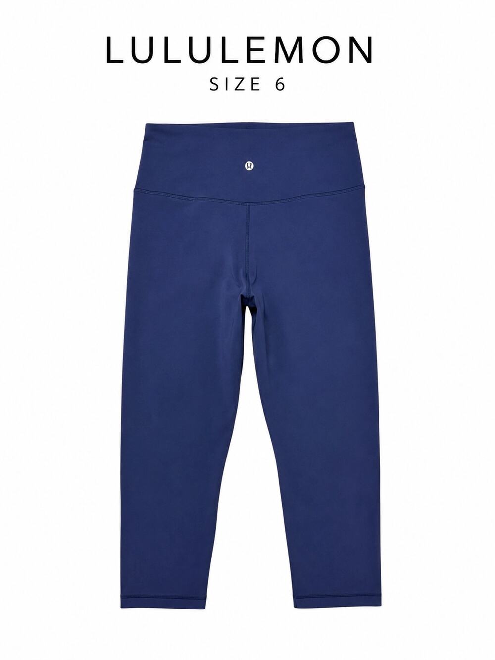 Lululemon 6 Align Crop Leggings Nulu High Rise Stretch Periwinkle Blue
